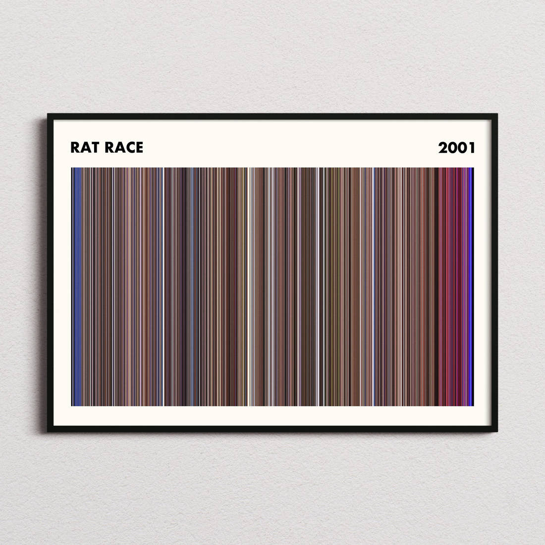 Rat Race Movie Barcode Poster - Simplified