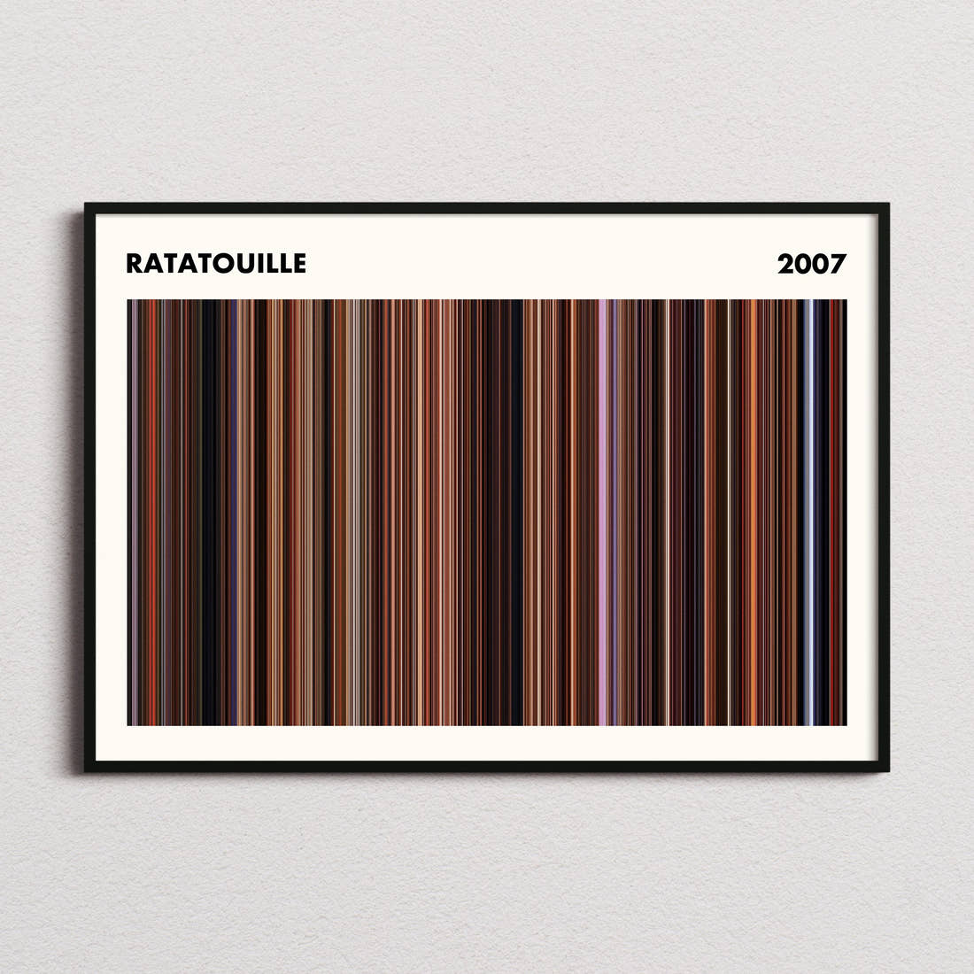 Ratatouille Movie Barcode Poster - Simplified