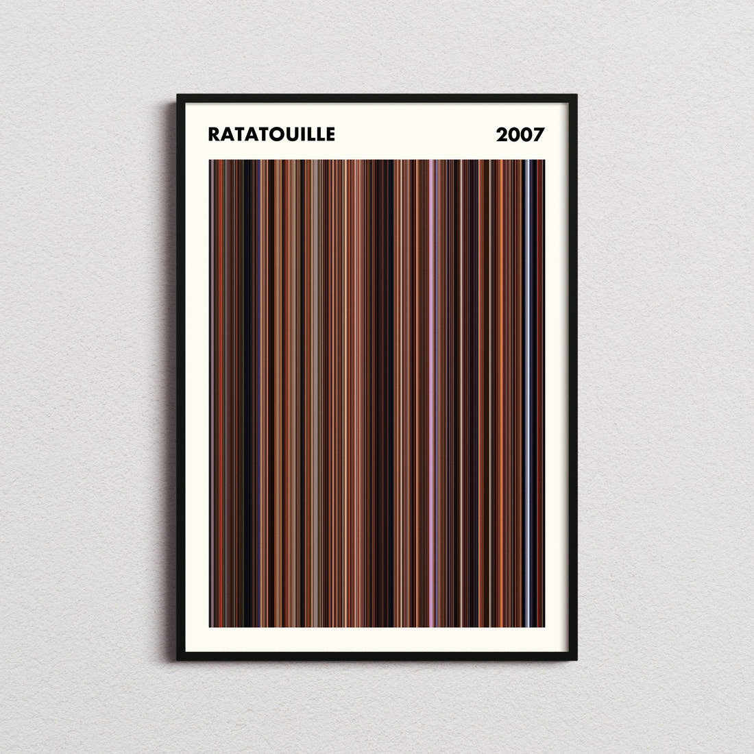 Ratatouille Movie Barcode Poster - Simplified