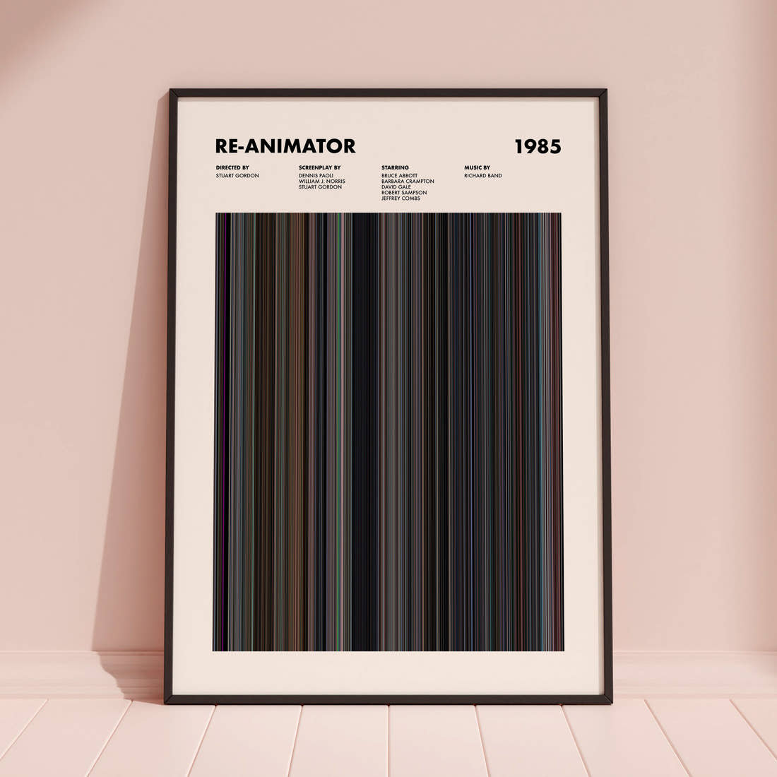 Re-Animator Movie Barcode Poster