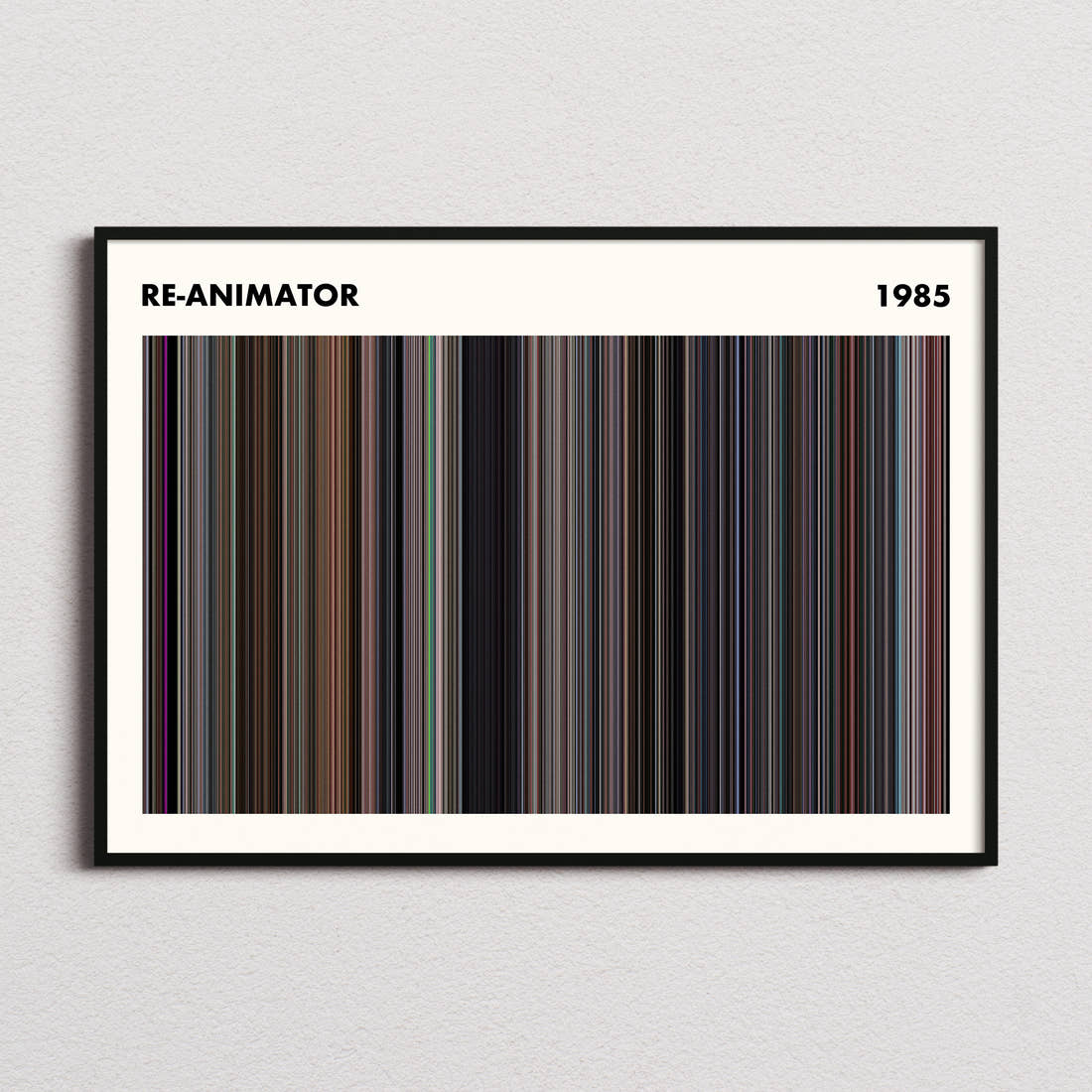Re-Animator Movie Barcode Poster - Simplified