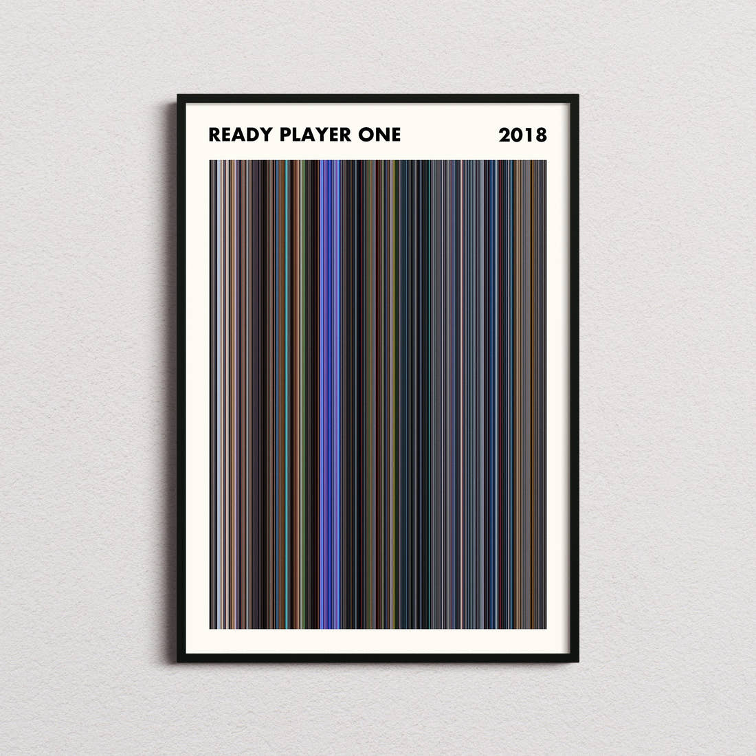Ready Player One Movie Barcode Poster - Simplified