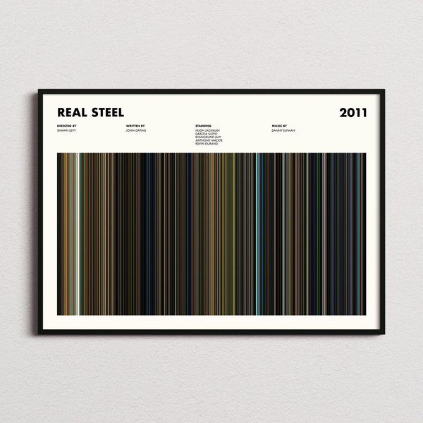 Real Steel Movie Barcode Poster