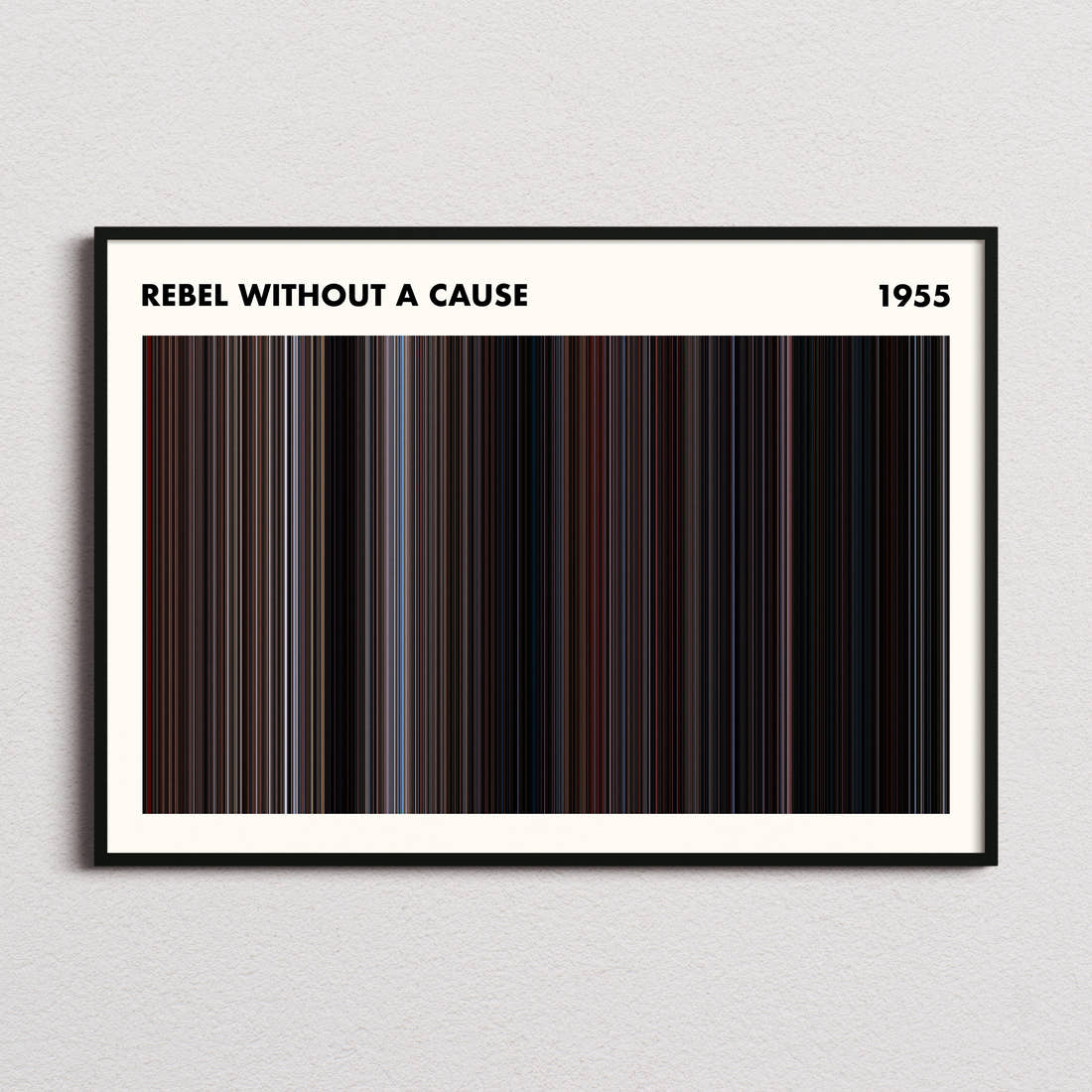 Rebel Without a Cause Movie Barcode Poster - Simplified