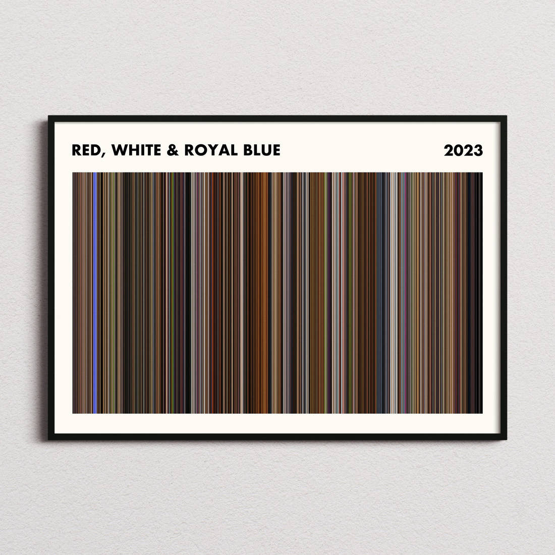Red, White & Royal Blue Movie Barcode Poster - Simplified