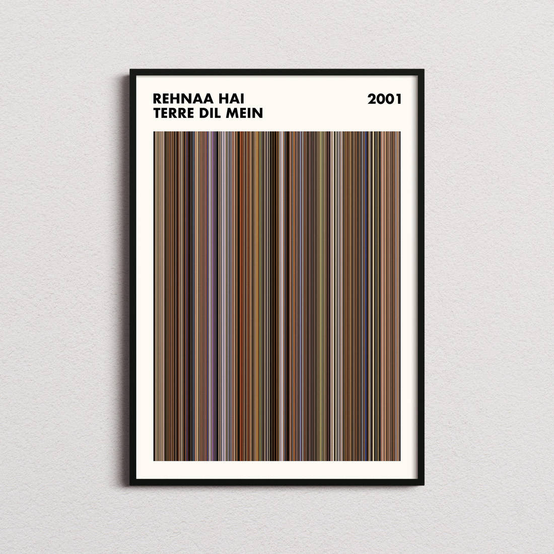 Rehnaa Hai Terre Dil Mein Movie Barcode Poster - Simplified