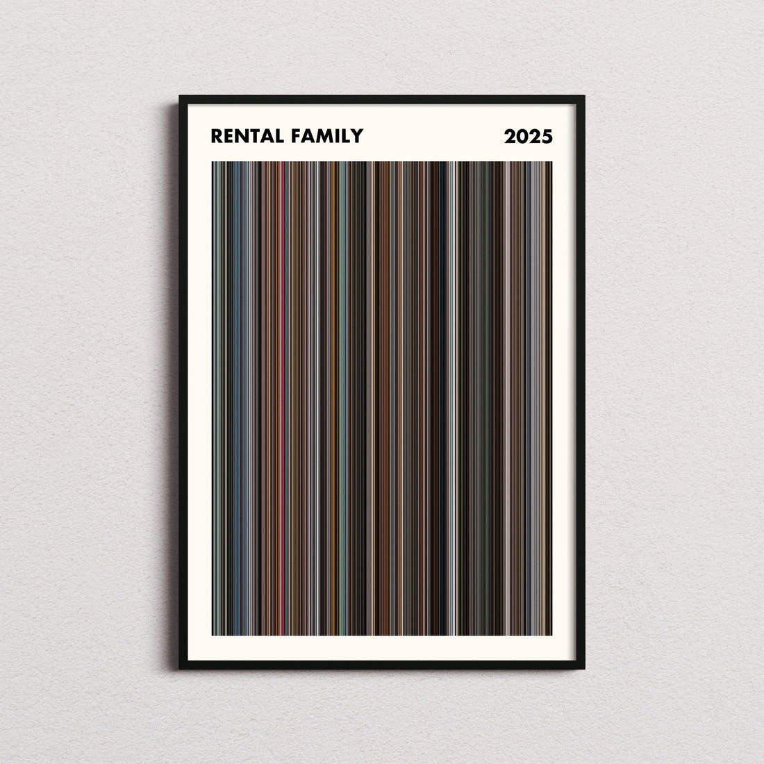 Rental Family Movie Barcode Poster - Simplified