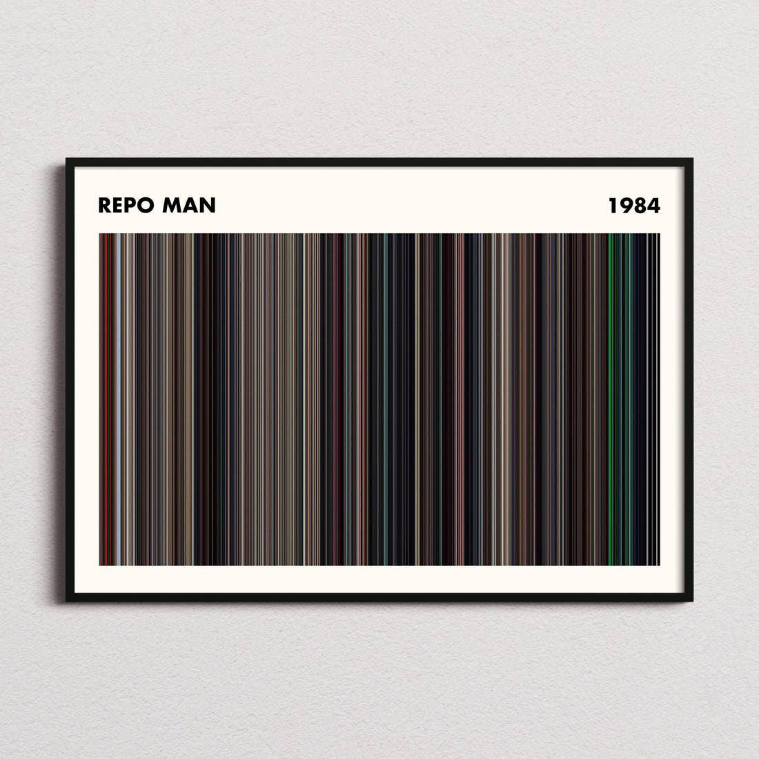 Repo Man Movie Barcode Poster - Simplified