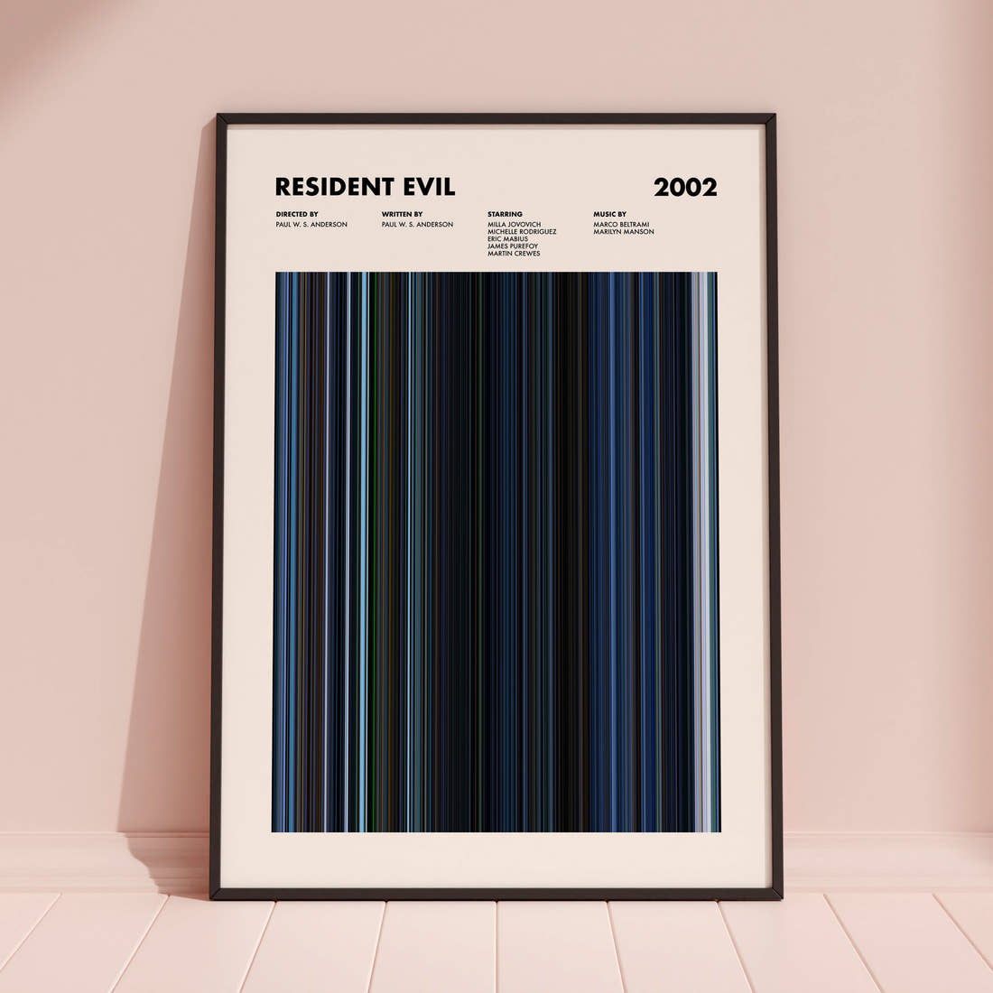 Resident Evil Movie Barcode Poster