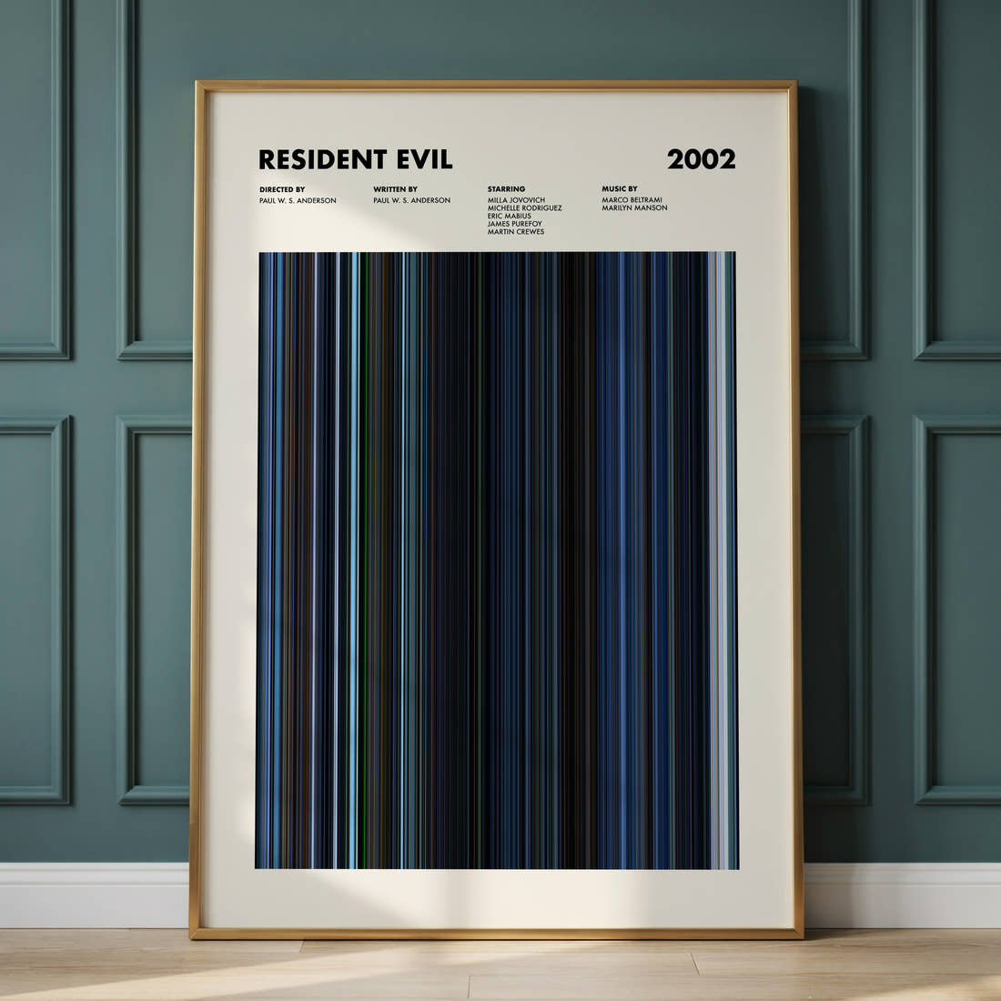 Resident Evil Movie Barcode Poster