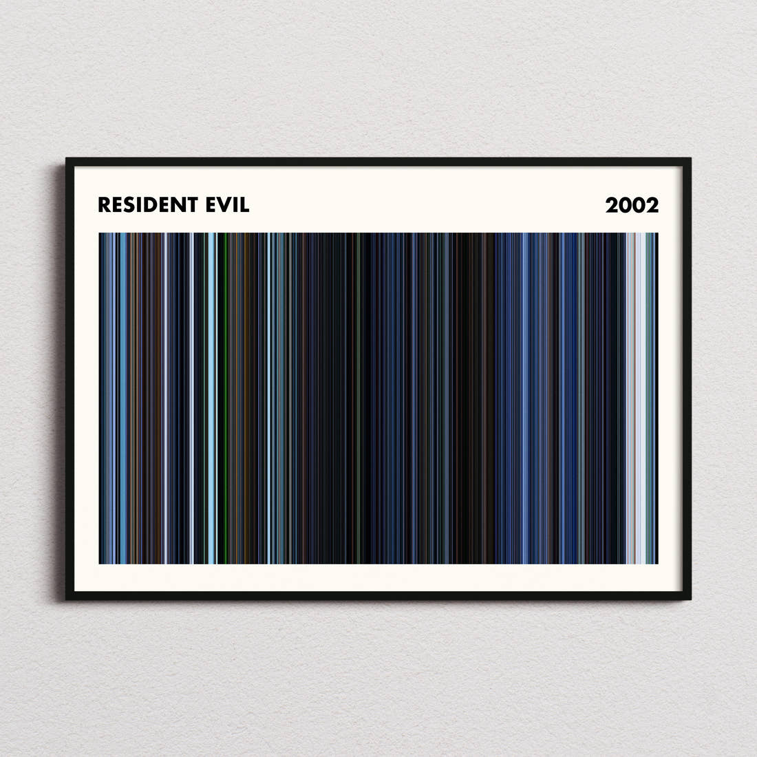 Resident Evil Movie Barcode Poster - Simplified