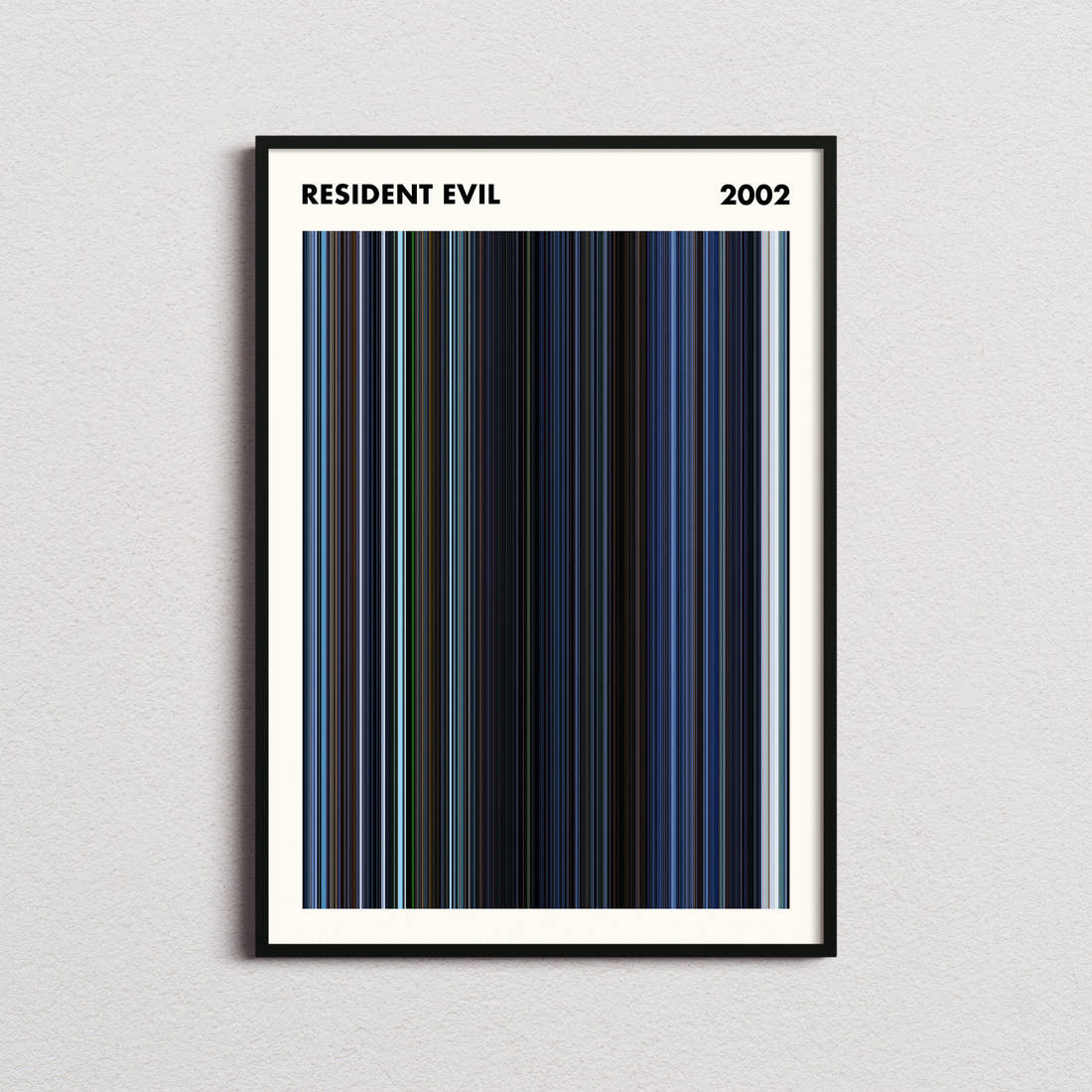 Resident Evil Movie Barcode Poster - Simplified