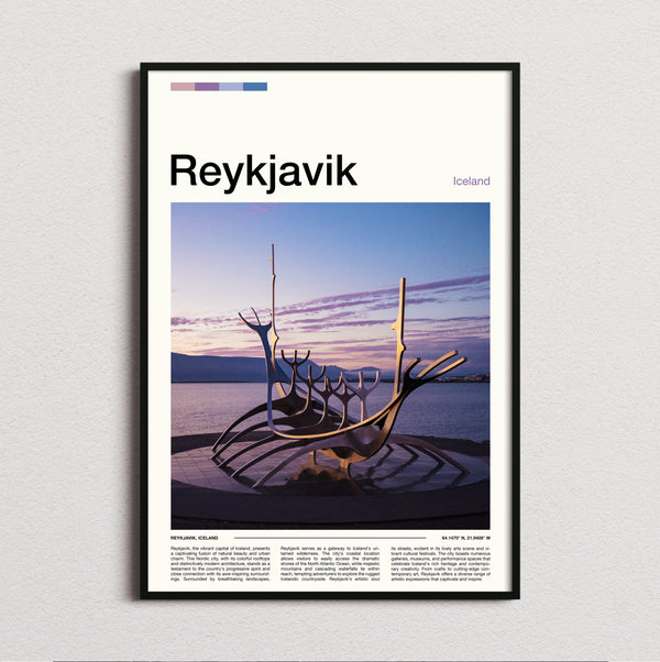 Reykjavik - Sun Voyager Sculpture - Travel Print