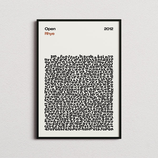 Rhye Open Lyric Print