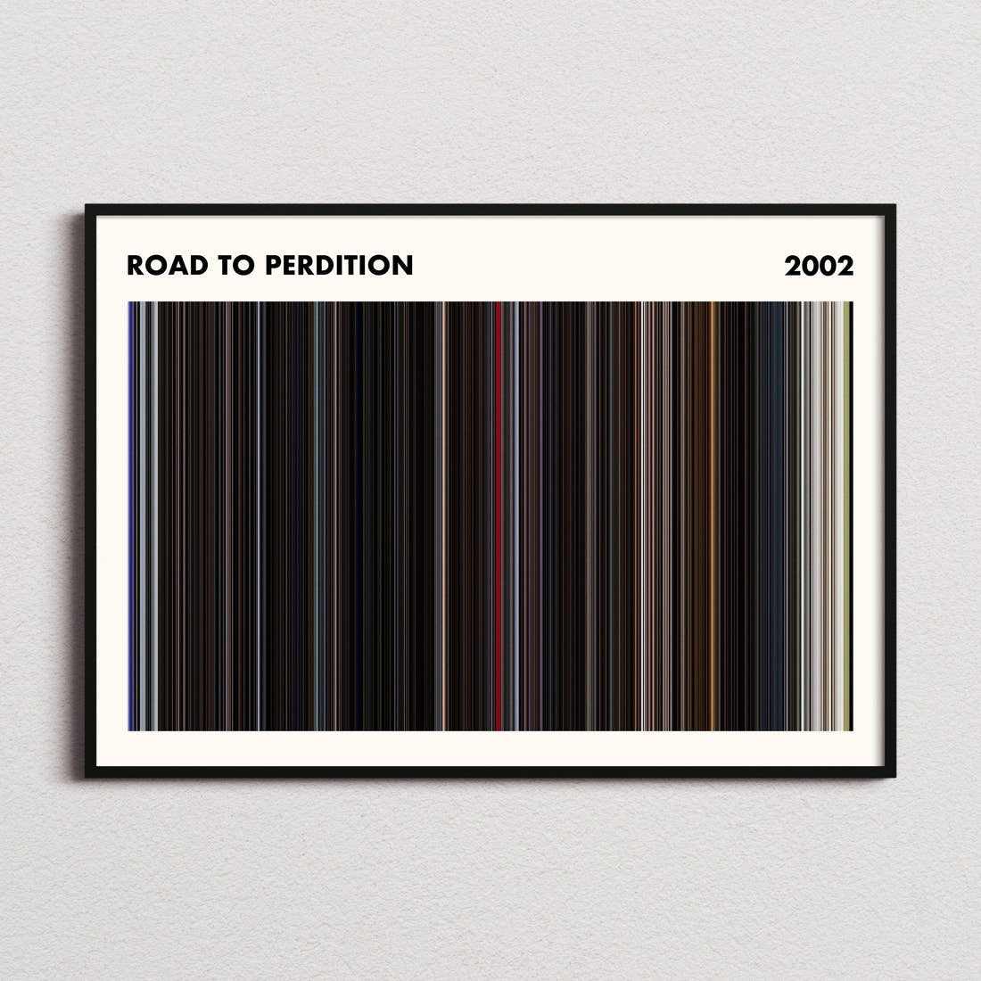 Road to Perdition Movie Barcode Poster - Simplified