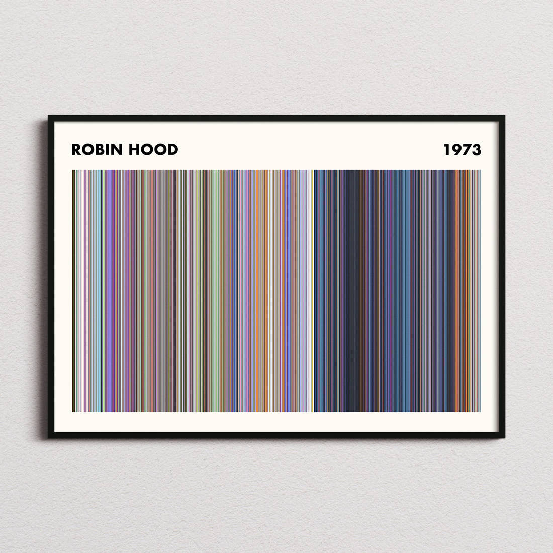 Robin Hood Movie Barcode Poster - Simplified