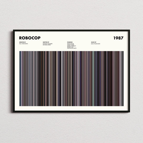 Robocop 1987 Movie Barcode Poster