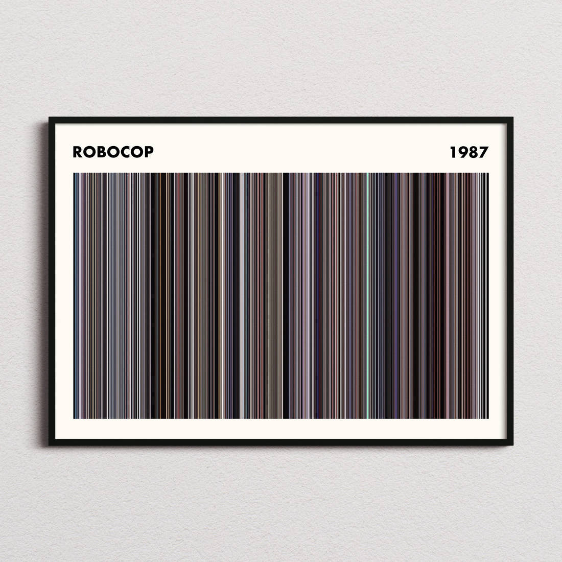 RoboCop Movie Barcode Poster - Simplified