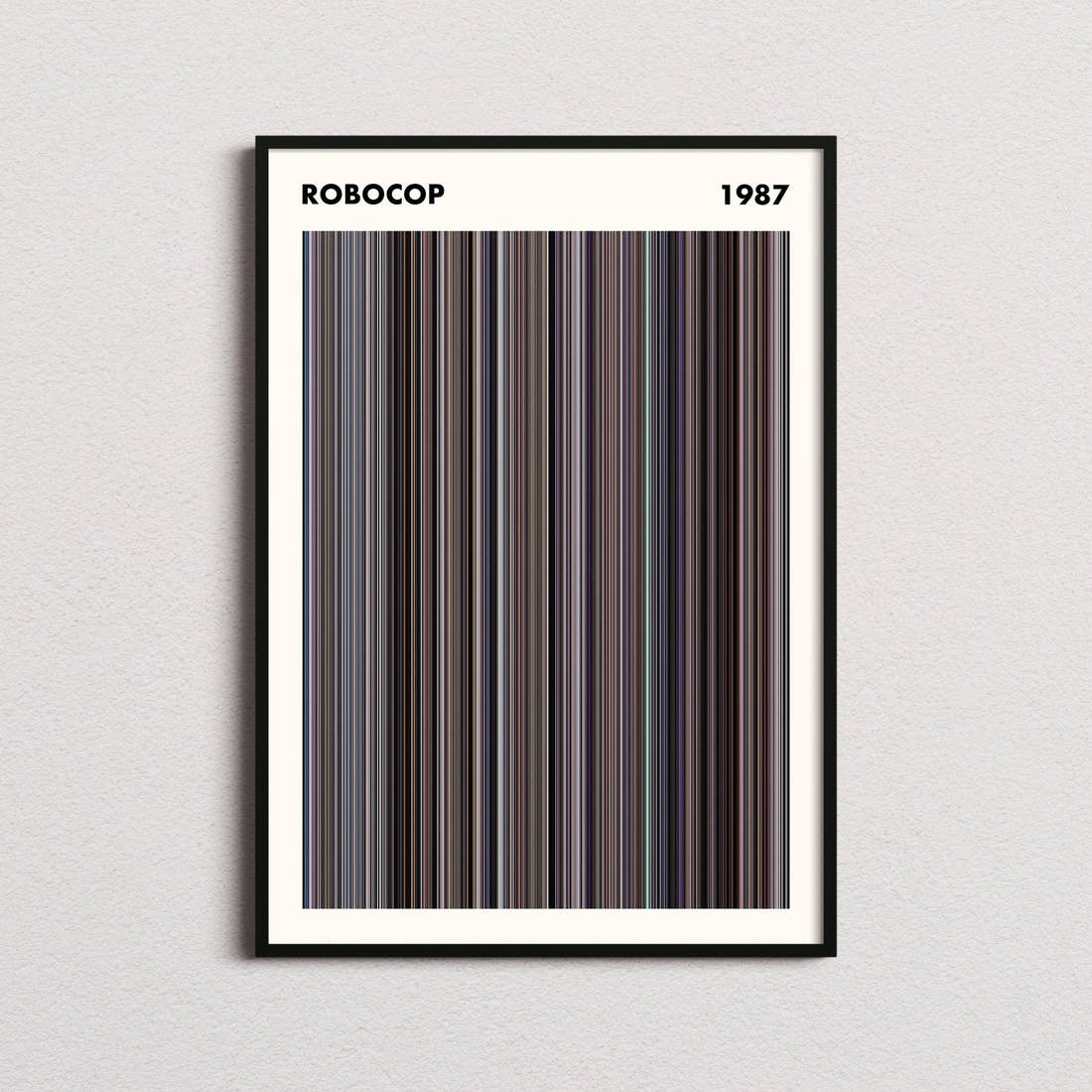 RoboCop Movie Barcode Poster - Simplified