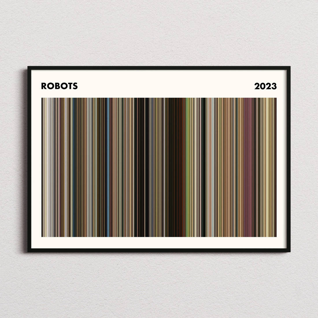 Robots 2023 Movie Barcode Poster - Simplified