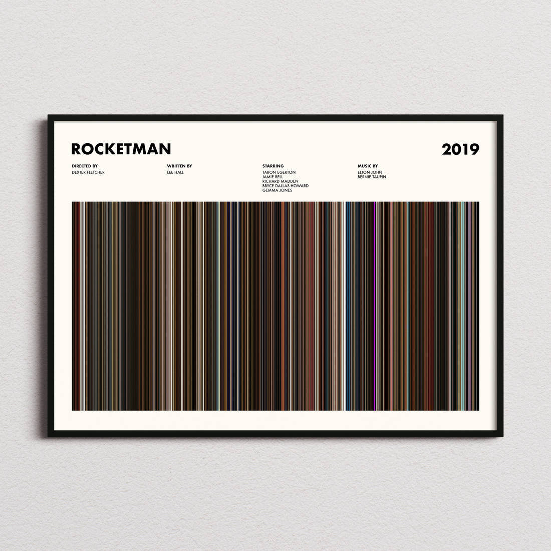 Rocketman Movie Barcode Poster