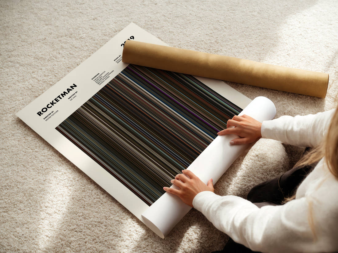 Rocketman Movie Barcode Poster