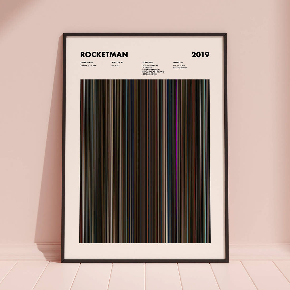 Rocketman Movie Barcode Poster