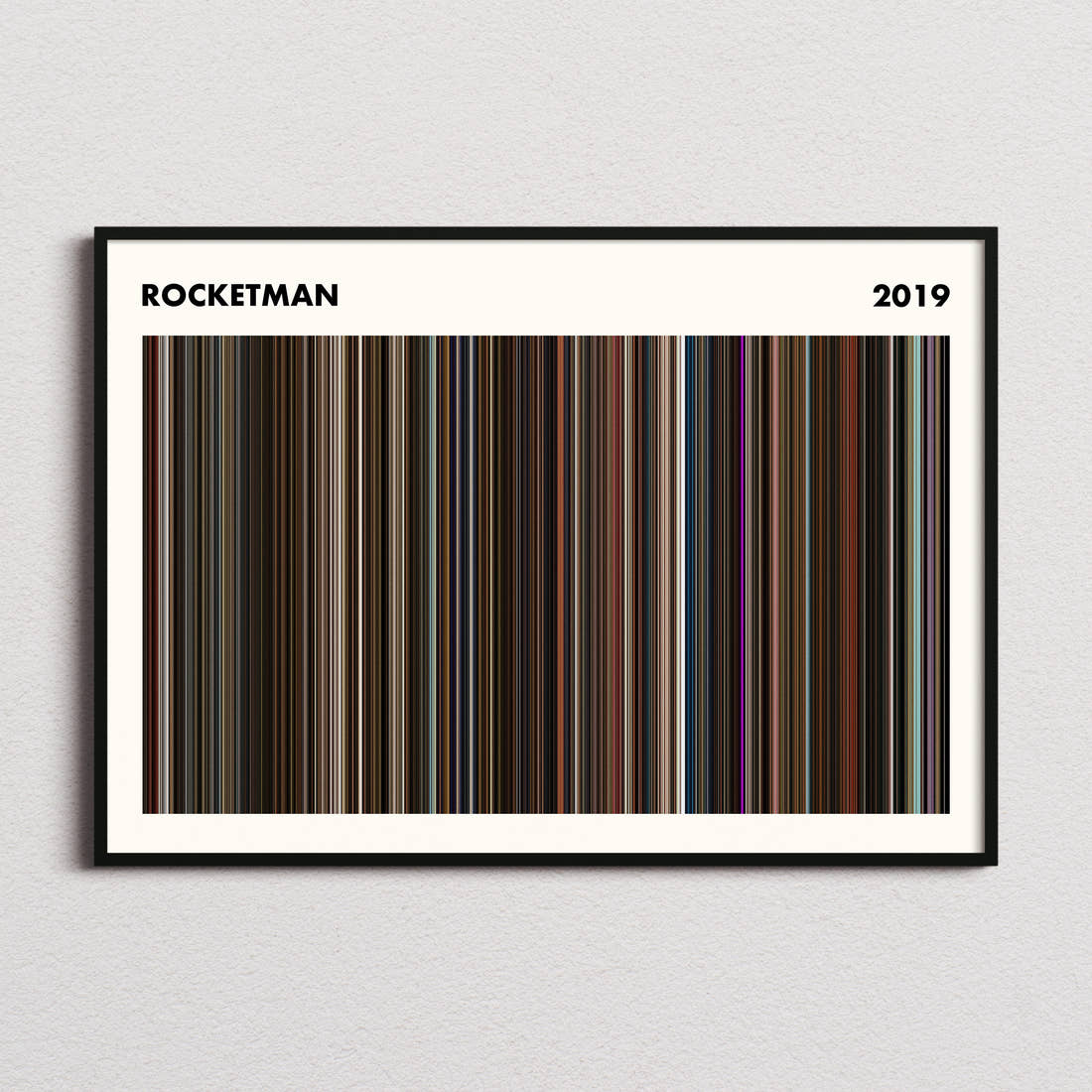 Rocketman Movie Barcode Poster - Simplified