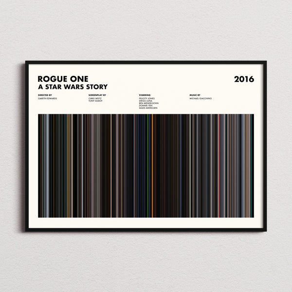 Rogue One: A Star Wars Story Movie Barcode Poster