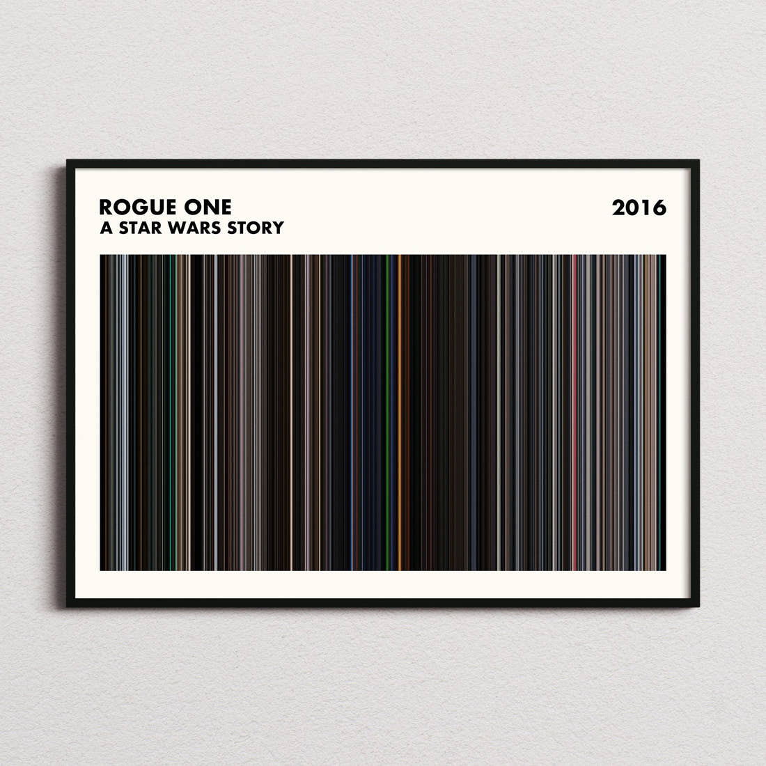 Rogue One: A Star Wars Story Movie Barcode Poster - Simplified