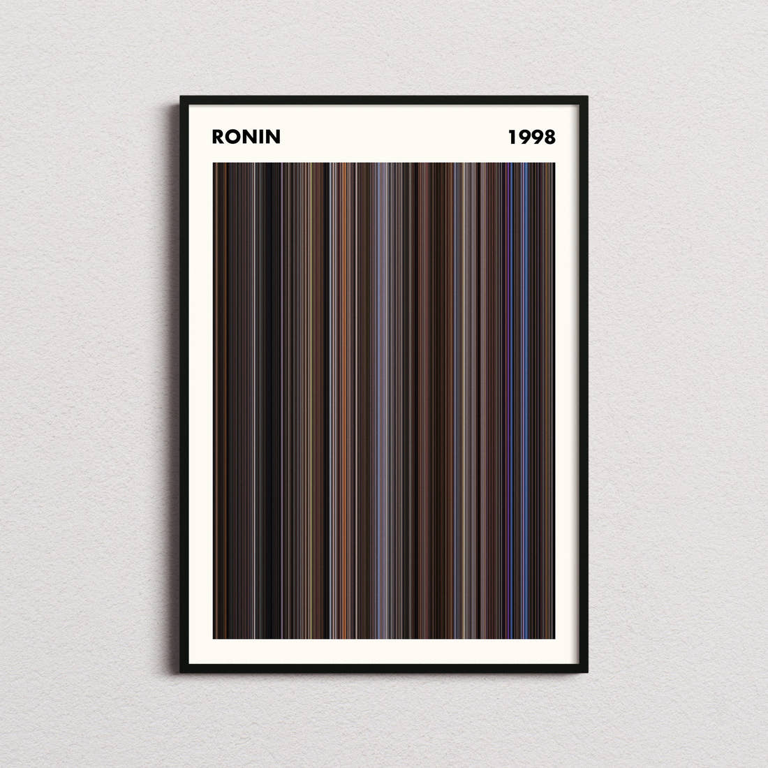 Ronin Movie Barcode Poster - Simplified