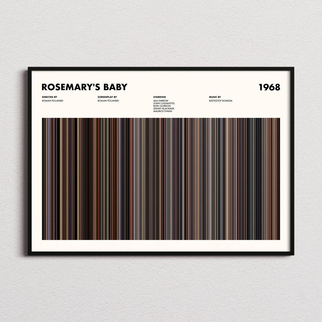 Rosemary's Baby Movie Barcode Poster