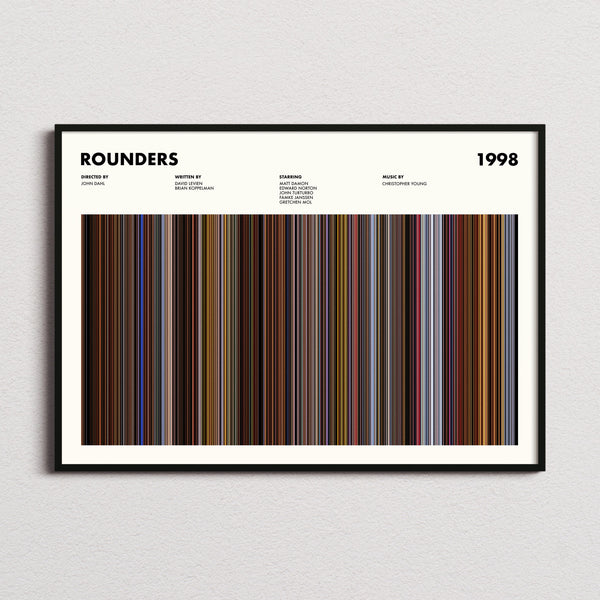 Rounders Movie Barcode Poster