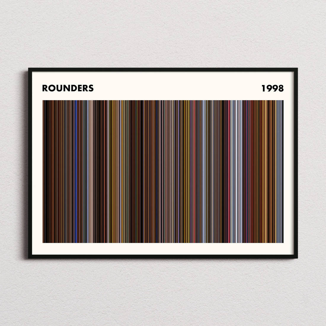 Rounders Movie Barcode Poster - Simplified