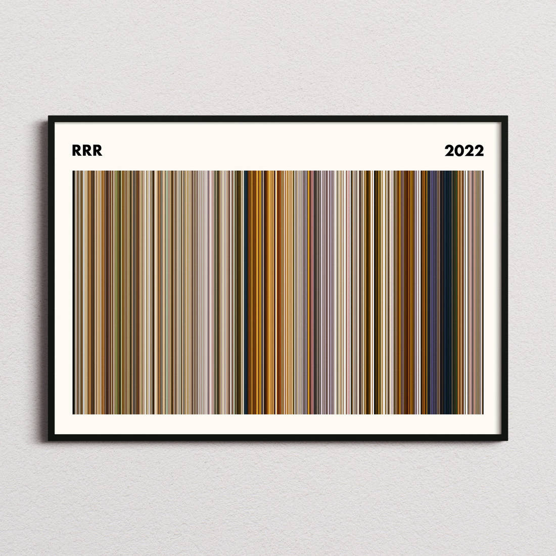 RRR Movie Barcode Poster - Simplified