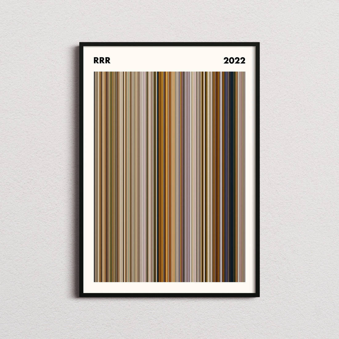 RRR Movie Barcode Poster - Simplified