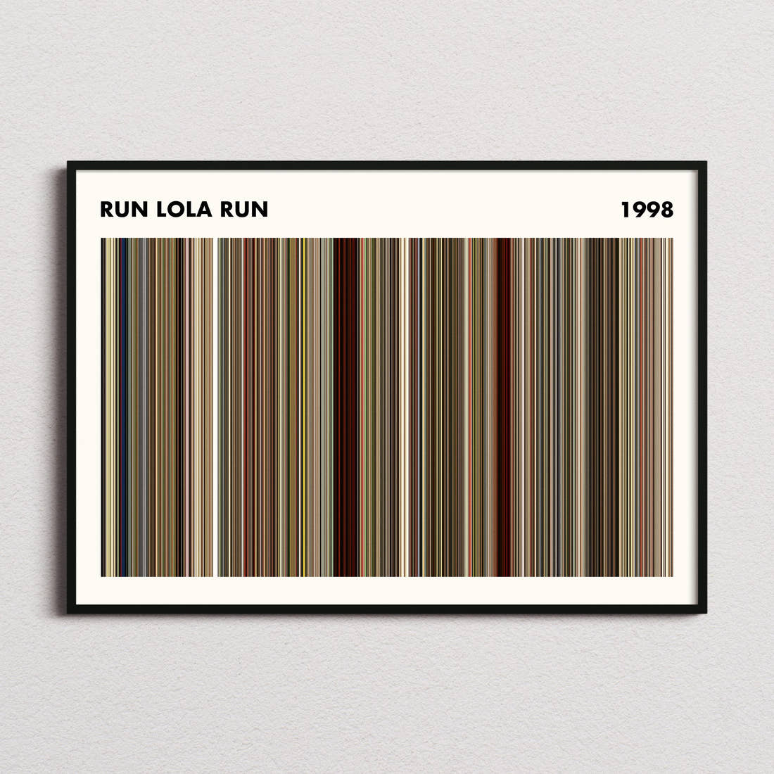 Run Lola Run Movie Barcode Poster - Simplified
