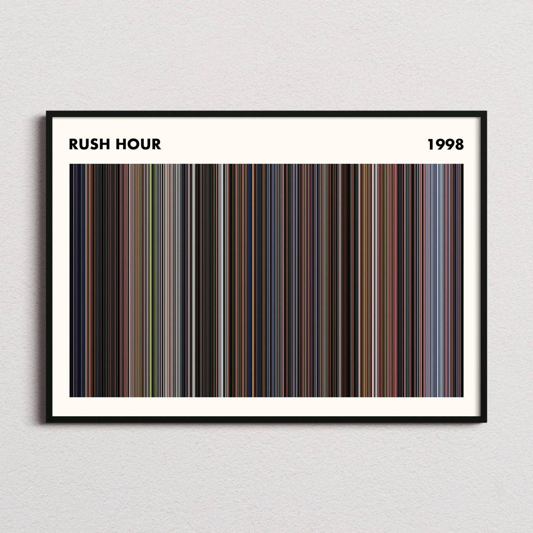 Rush Hour Movie Barcode Poster - Simplified