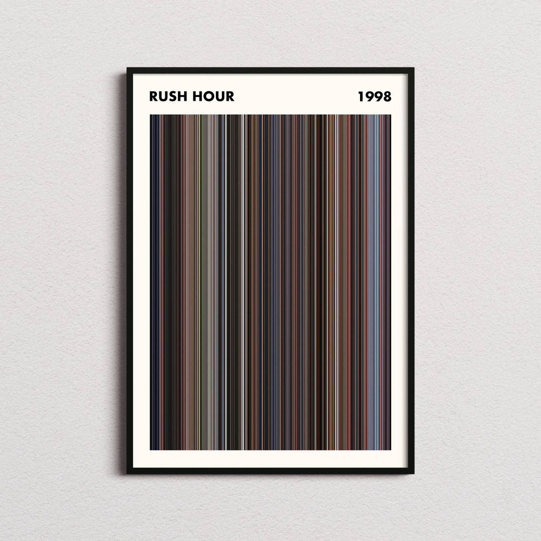 Rush Hour Movie Barcode Poster - Simplified