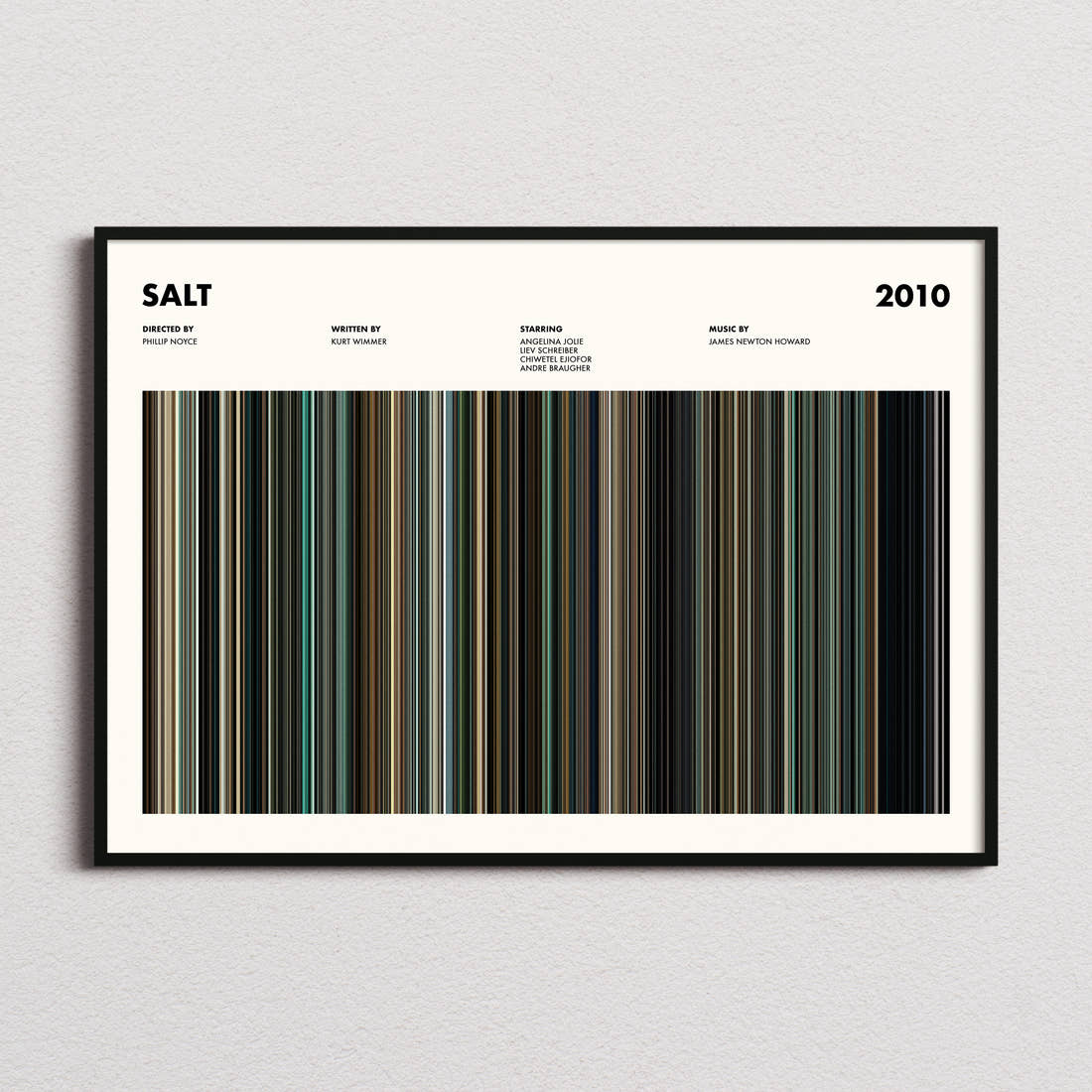 Salt Movie Barcode Poster