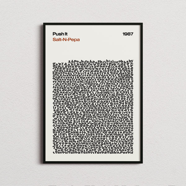 Salt 'N' Pepa Push It Lyric Print