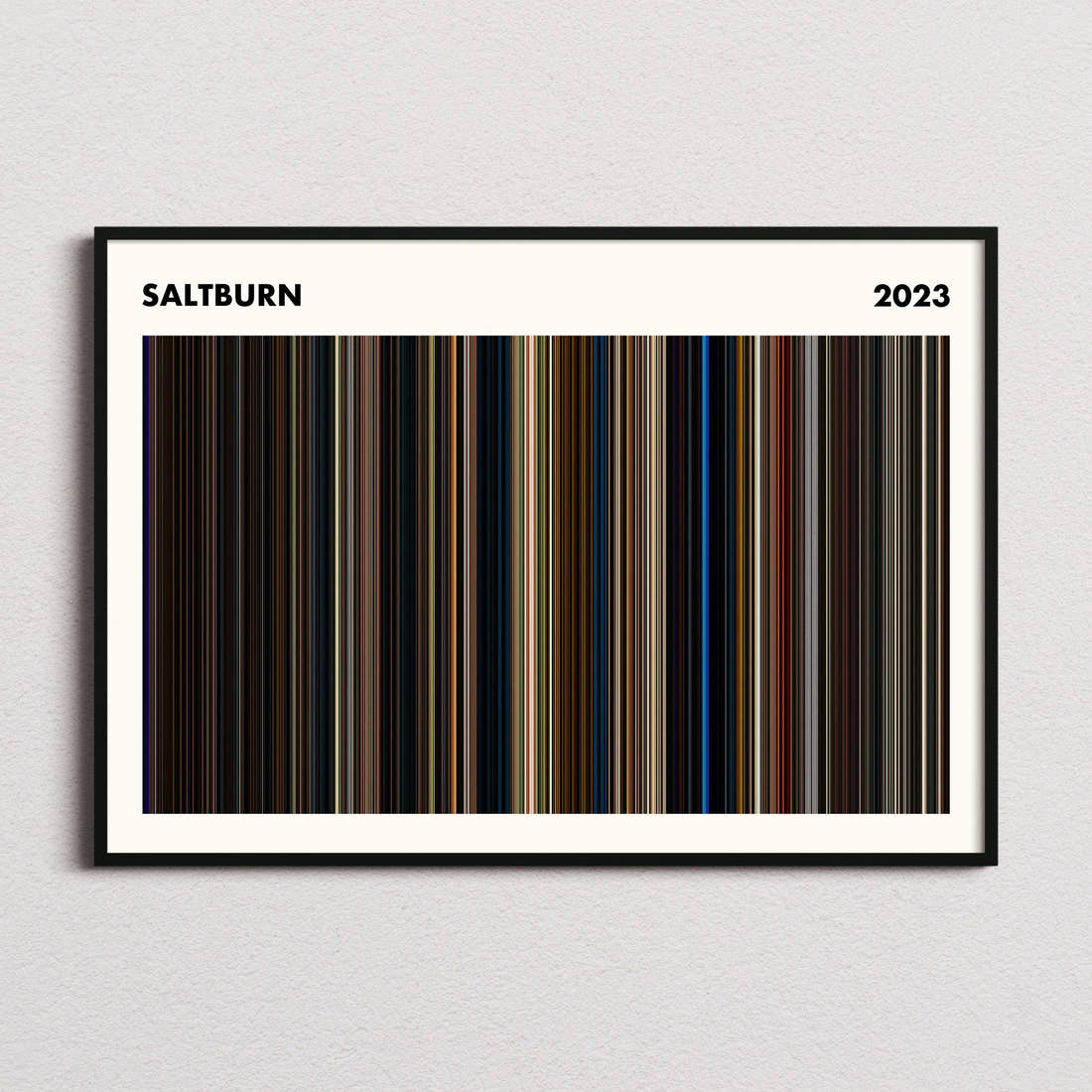 Saltburn Movie Barcode Poster - Simplified
