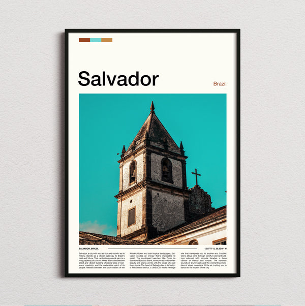 Salvador - Church Bell Tower - Travel Print