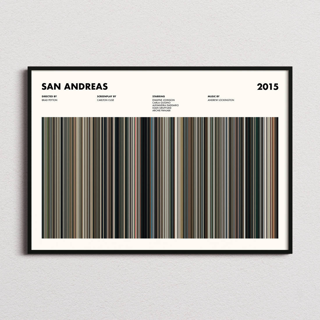 San Andreas Movie Barcode Poster