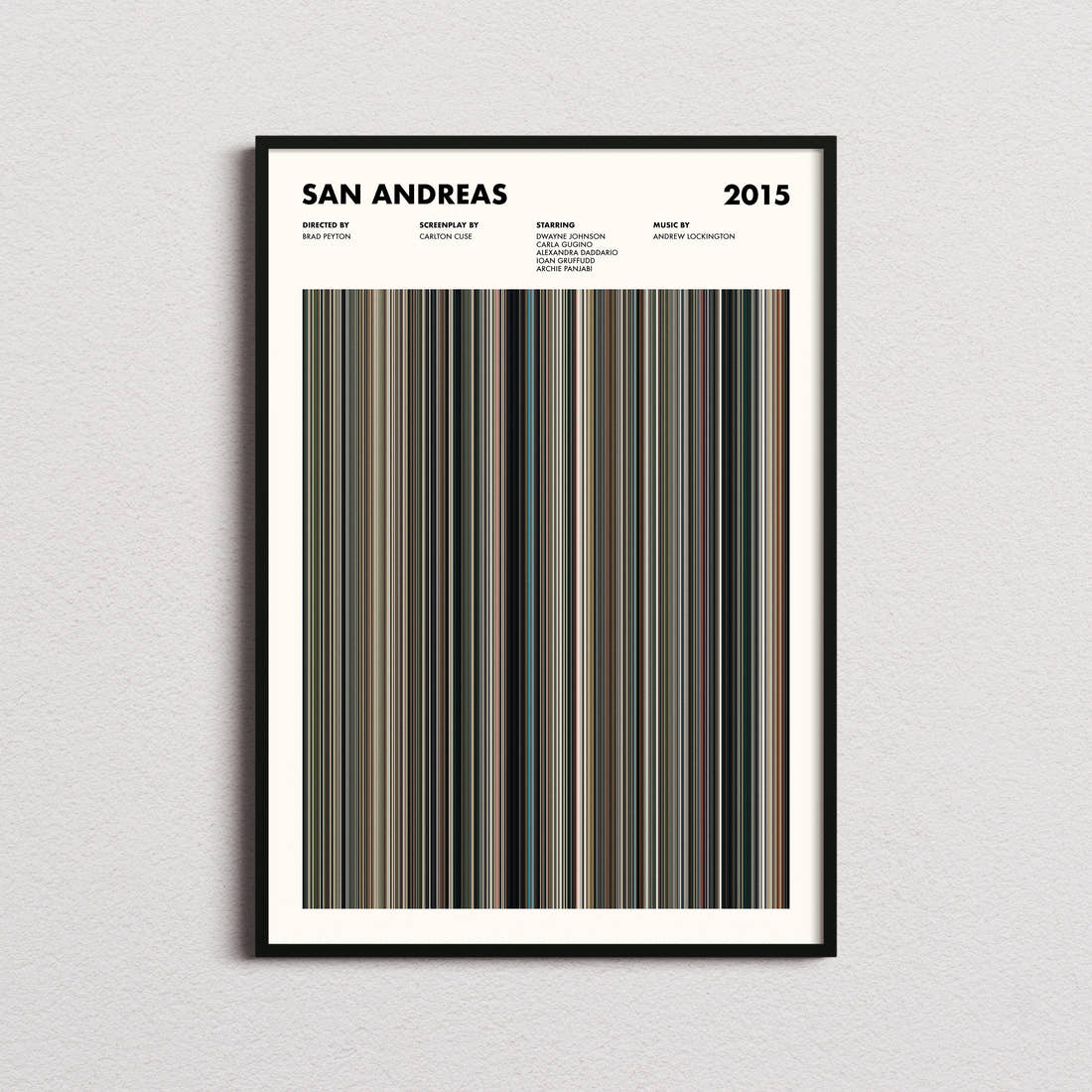San Andreas Movie Barcode Poster