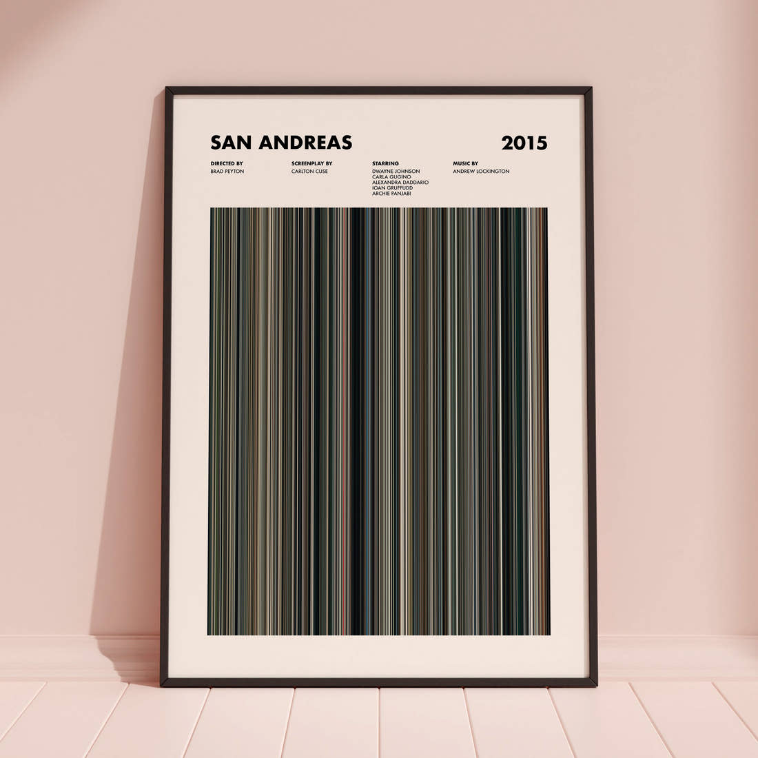 San Andreas Movie Barcode Poster