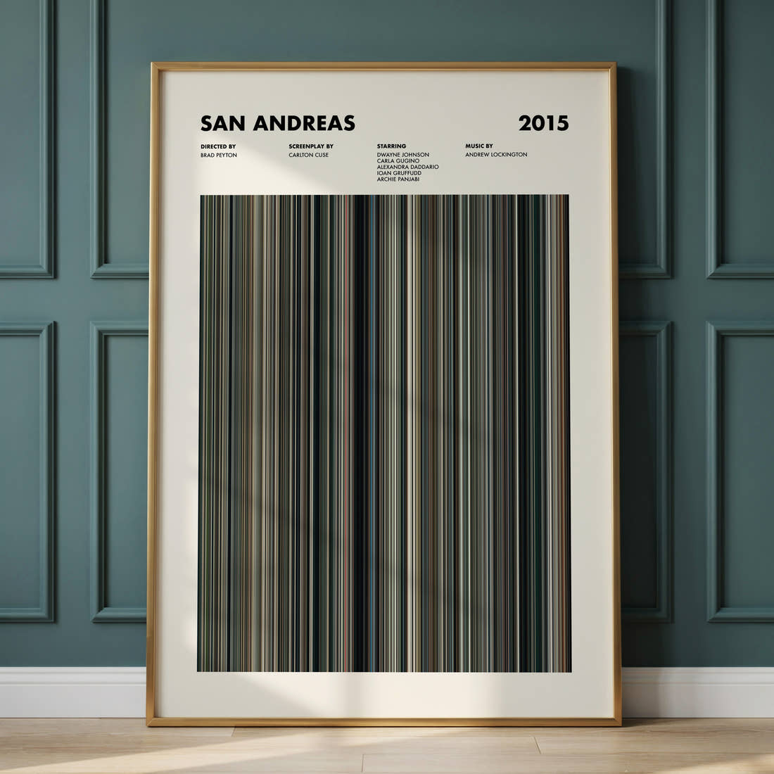 San Andreas Movie Barcode Poster
