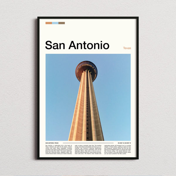 San Antonio - Tower Of The Americas Looking Up - Travel Print