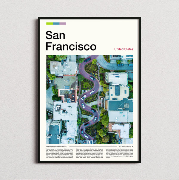 San Francisco - Lombard Street - Travel Print