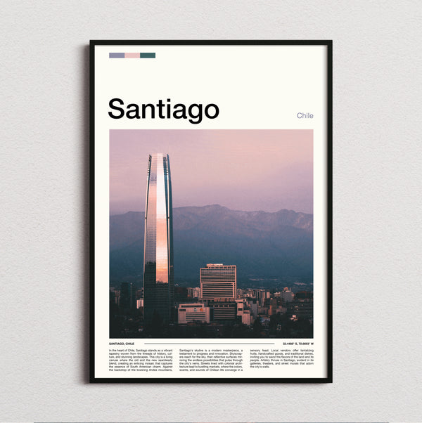 Santiago - Gran Torre - Travel Print